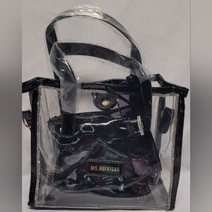 Black Transparent Tote